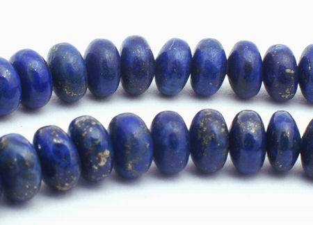 95 Majestic Royal Blue Lapis Rondelle Beads