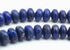 95 Majestic Royal Blue Lapis Rondelle Beads