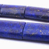 10 Large Magnificent Midnight Blue Pyrite Lapis Rectangle Beads