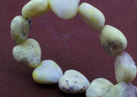 Intimate Yellow Turquoise Heart Beads