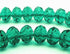 64 Emerald Green FAC Sparkling Crystal Rondelle Beads