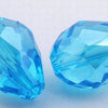 25 Aquamarine Sparkling Crystal Teardrop Beads