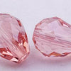 25 Faceted  AB Champagne Rose Crystal Teardrop Beads