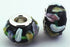 2 Yellow & White Flower Lampwork Charm Beads - 14mm