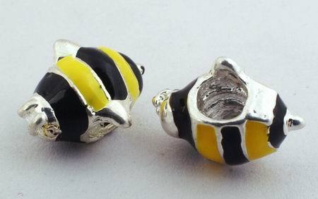 2 Wild Wasp Charm Beads