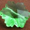 20 Peridot Green Faceted Crystal Flower Beads