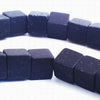 Haunting Frosty Black Onyx Cube Beads - 6mm