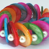 Grand Chunky Elastic Rainbow MOP & Pearl Bracelet