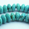 85 Slinky Blue Turquoise Rondelle Beads