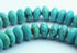 85 Slinky Blue Turquoise Rondelle Beads