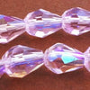 Rosaline Pink AB Crystal Teardrop Beads