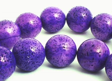 Large  Purple Coral Beads - 14mm