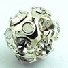 3 Clear Sparking Diamond Rhinestone Beads - 10mm