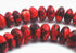 94 Sinful Red Turquoise Rondelle Beads