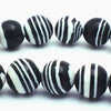 Vibrant Distinctive Zebra Calsilica  Beads- 6mm or 8mm