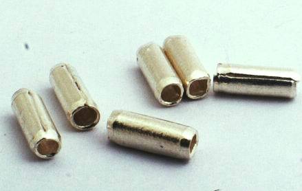 4 Tube Thai Silver Bead Spacers - 8mm x 3mm