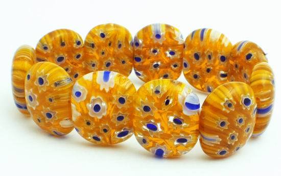 Bright Yellow Millefiori Bracelet MrBead