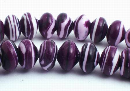 74 Wild Mauve Calsilica Rondelle Beads