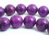 Large 12mm Deep Purple Fossil Beads