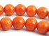 Rich Salmon Orange Fossil Beads - 6mm