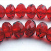 100 Sparking Fire-Engine Red FAC Crystal Beads