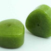 8 Olive Green Jade Curved-Triangle Beads - Large