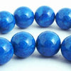 Gleaming Midnight Blue 8mm Fossil Beads