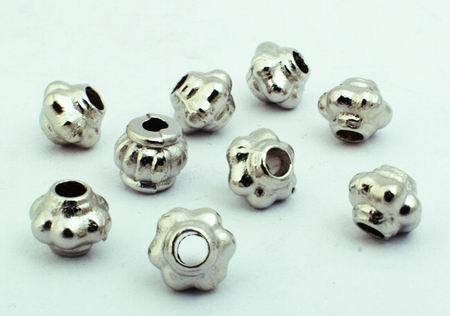 100 Tiny Silver Cog Bead Spacers