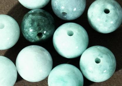 6 Huge 13mm Natural Chinese Jade Beads