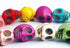 30 Unusual Summer Colour Carved 12mm Skull Turquoise Beads - very popular!