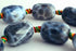 Distinctive Faceted Slate Grey Crab Fire Agate Barrel Beads - Large 18mm
