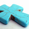 Large Ravishing Blue Turquoise Cross Pendant