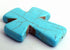 Large Ravishing Blue Turquoise Cross Pendant