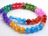 Unusual Rainbow Crackle Glass Beads - 6mm