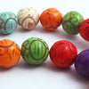 Large Victorian Rainbow Turquoise Beads - 10mm
