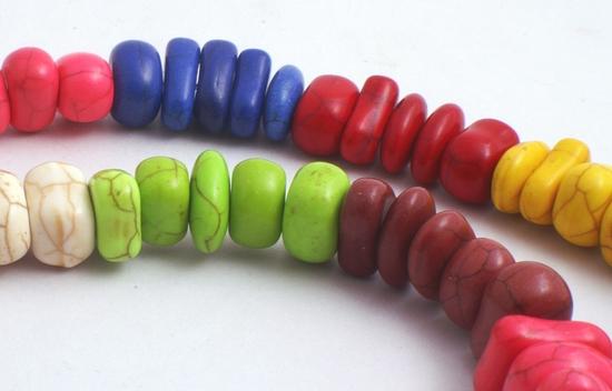 Vibrant Rainbow Turquoise Nugget Beads