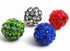 Bling Bling Disco Rhinestone Charm Beads - Red, Green, Blue or White