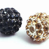 Multi Bling Bling Black or Gold Rhinestone  Charm Bead