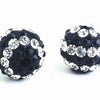 2 Striking Black & White Glass Charm Beads