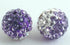 Graduated Lavender Bling Rhinestone  Charm Bead