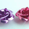 30 Pink or Lavender Aluminium Flower Petal Beads