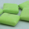 Lime-Green Gaspeite Square Pillow Rhombus Beads