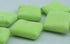 Lime-Green Gaspeite Square Pillow Rhombus Beads