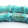 32 Bone-Shaped Hourglass Blue Turquoise Beads