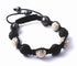 Black & White Crystal Shamballa-Type Bracelet