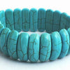 Chunky Blue Turquoise Half-Moon Bracelet