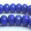 62 Faceted Royal Blue Jade 10mm Rondelle Beads