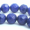 Large 10mm Faceted Royal Blue Jade Beads