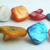 Gorgeous Red, Gold & Blue Mother-of-Pearl Nuggets - An Explosion of Colour!
