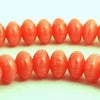 130 Flamingo Pink Sea Bamboo Coral Rondelle Beads